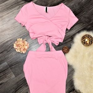 Baby Pink top and bottom set